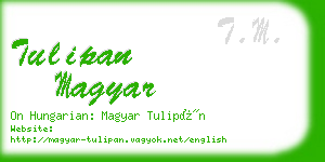 tulipan magyar business card